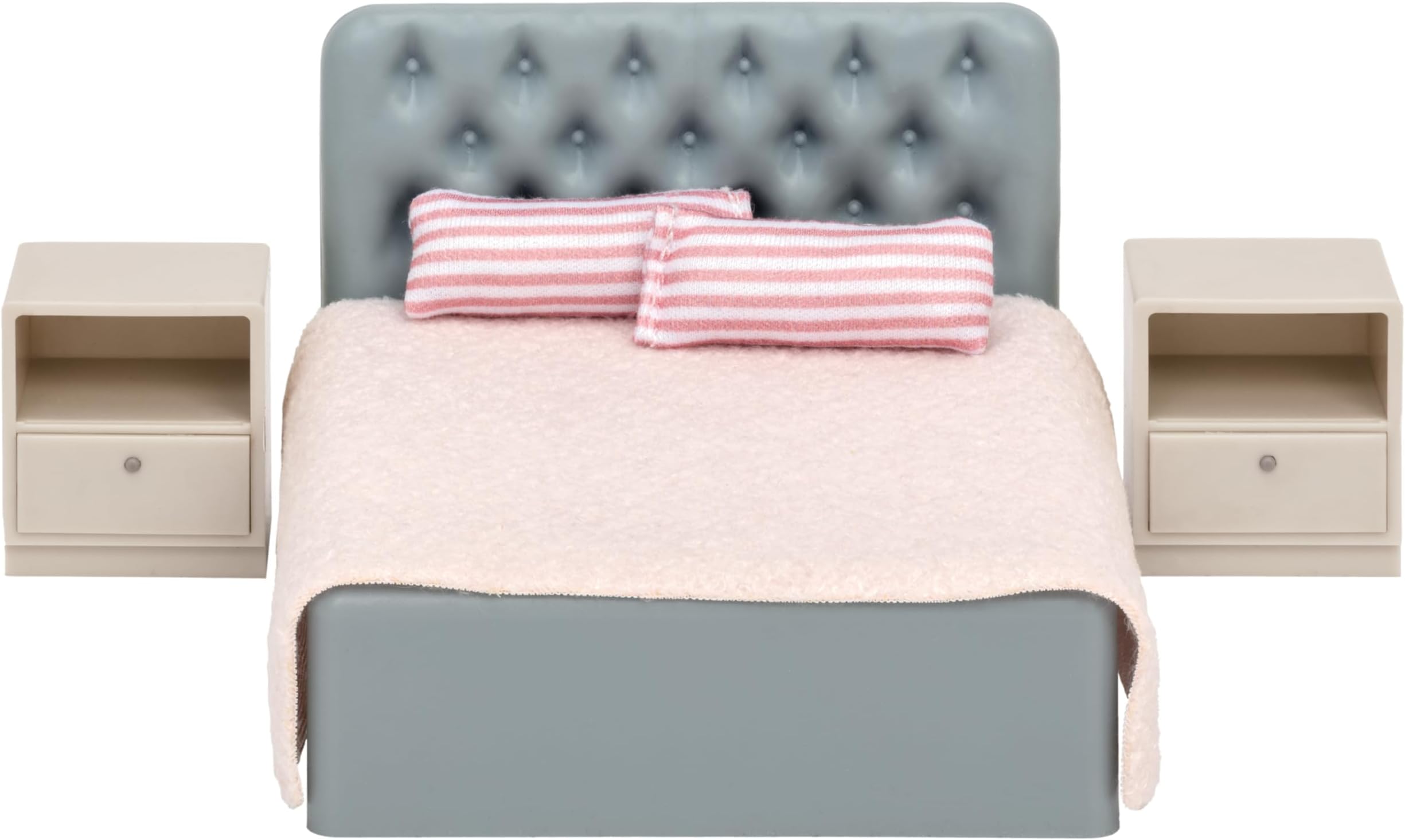LUNDBY Dolls House Furniture Bedroom Set โ Doll Bed โ Doll House Accessories for 11cm Mini Dolls โ 6 pieces, Age 3+ Scale 1:18