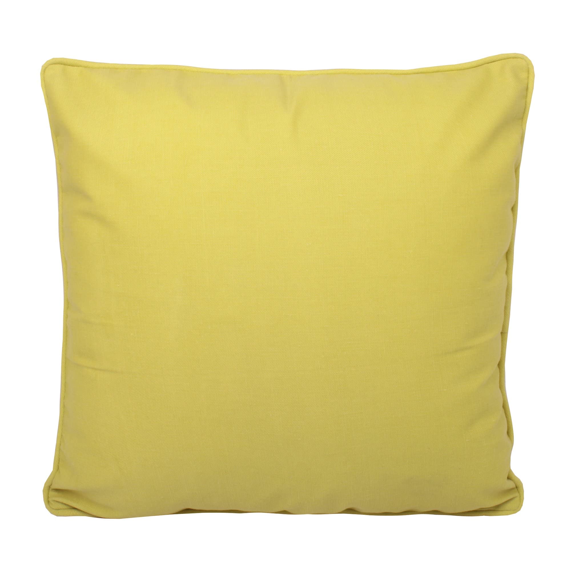 Fusion  Yellow Indoor Outdoor Plain Dye Water Resistant Cushion in Size 43, Sports Direct
