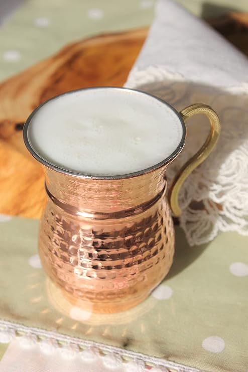 MATARMUTFAK 6'lı El Dövmesi Nostaljik Bakır Su & Ayran Bardağı