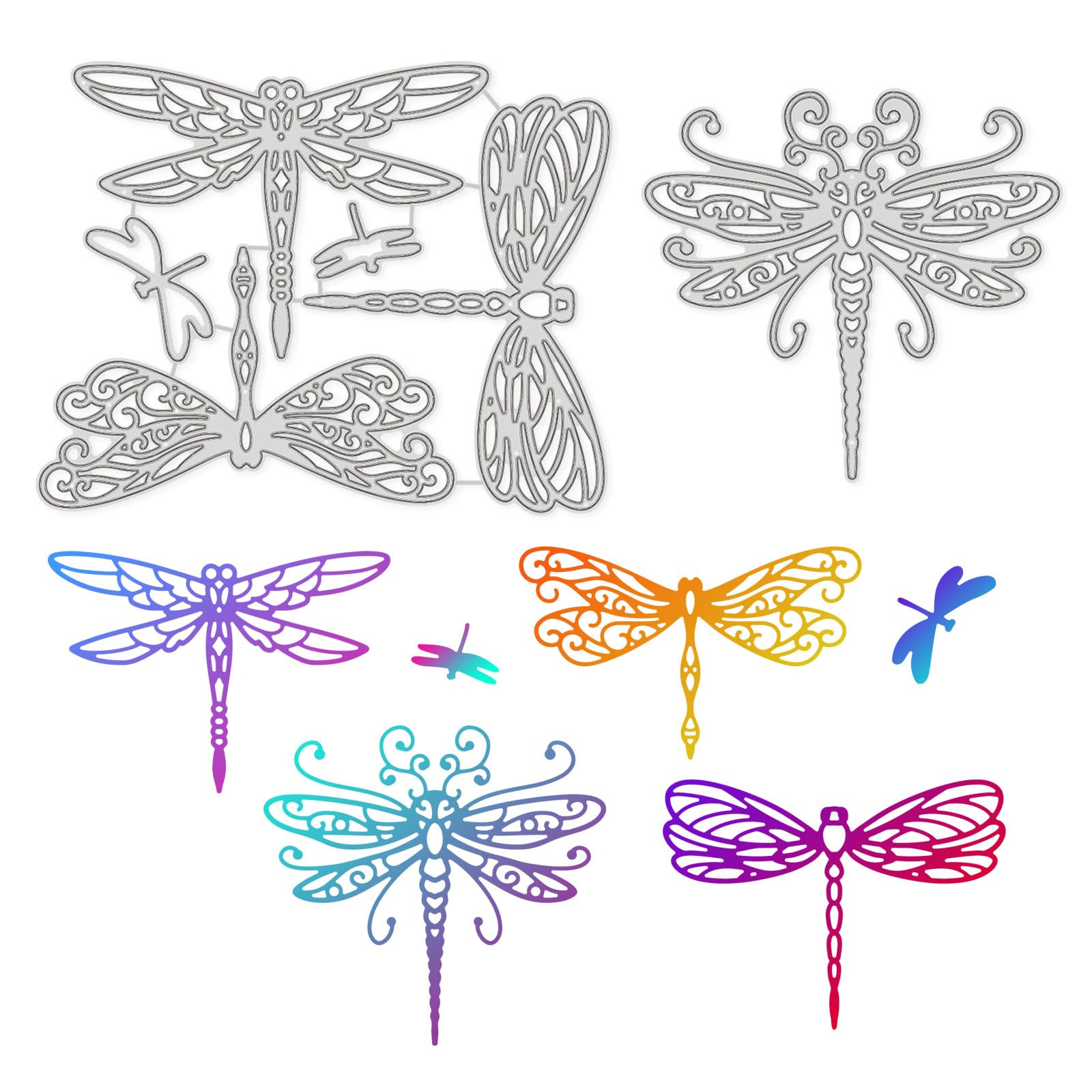 Matrices de découpe libellule scrapbooking et fabrication carte de vœux