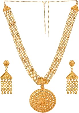 Jwellmart Indian Gold Plated Polish Rani Haar Choker Necklace Earrings Jewelry Jewellery Set for Women