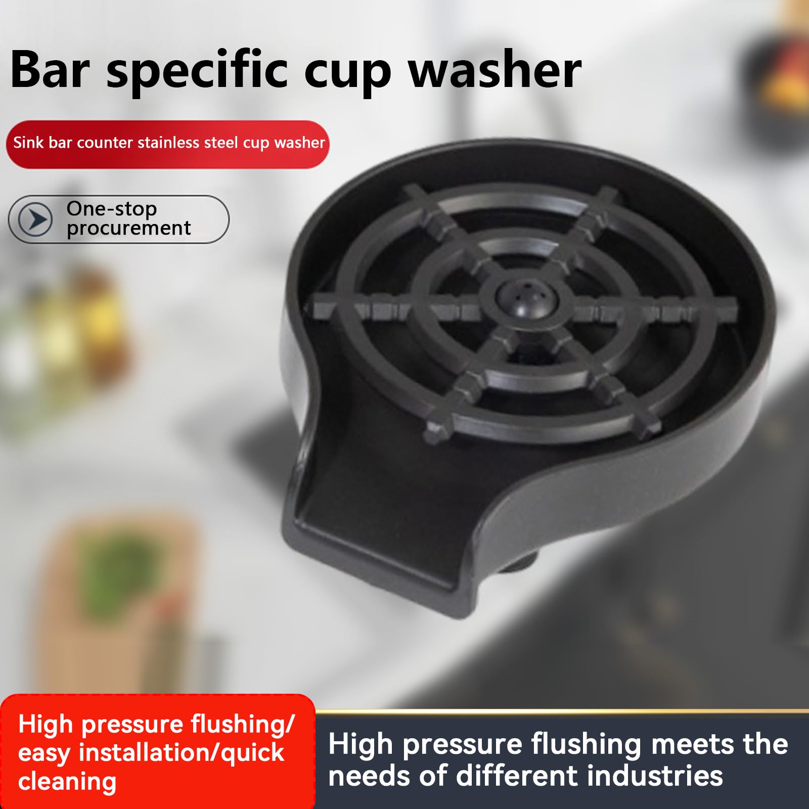 Lavabicchieri Lavandino, Lavacoppe automatica, lavabicchieri con rubinetto, adatta per cucine domestiche, bar, caffetterie, negozi di bubble tea e hotel