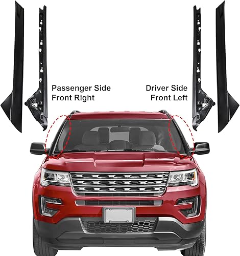 Miniatura 5 de A-Pillar Kit de moldura exterior e interior de repuesto para Ford Explorer 2011-2019 4 puertas (izquierda y derecha) Reemplaza 926-451 926-450