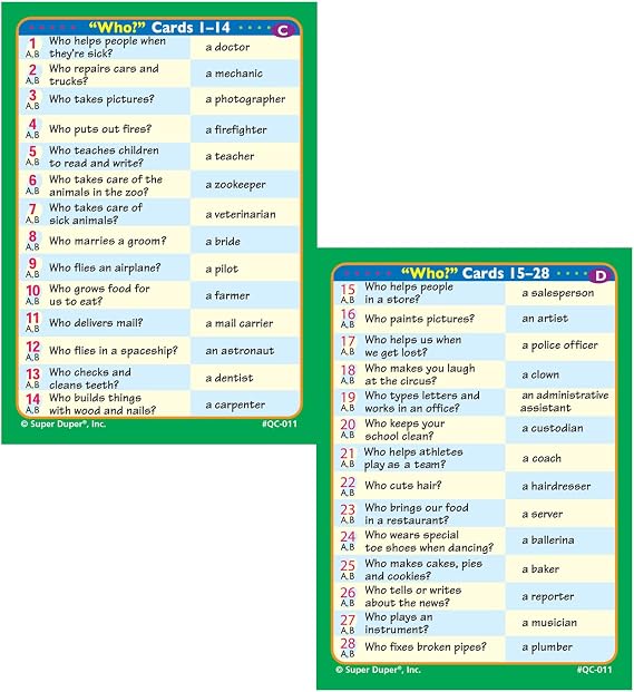 Super Duper Publications | Ask and Answer WH Question Five Fun Decks Bundle | Communication and Language Skills Flash Cards | Educational Resource for Children