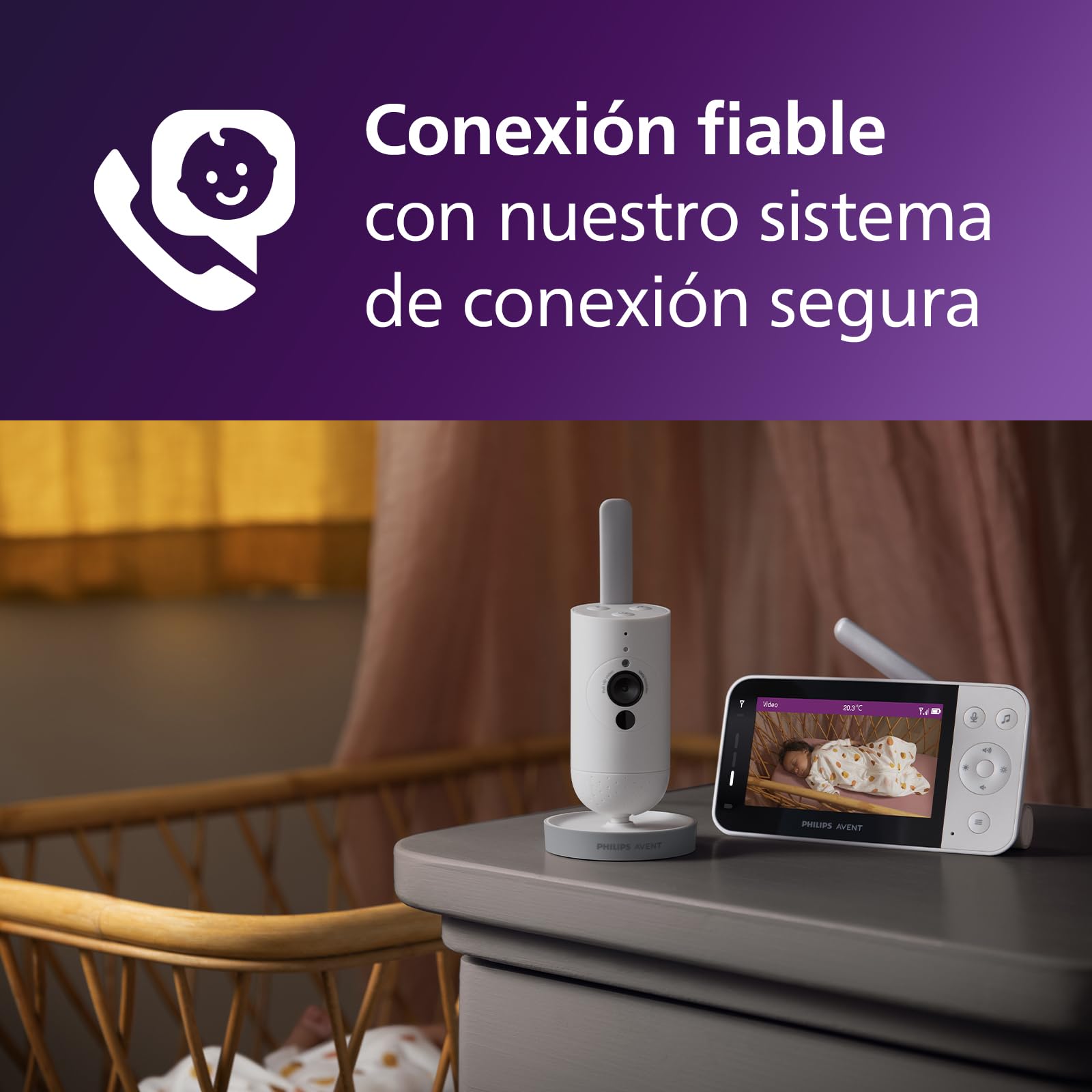 Philips Avent Vigilabebés conectado con cámara (modelo SCD923/26)