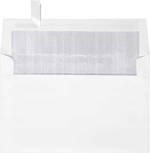 Vista 13 de LUXPaper Sobres de invitación con forro de aluminio A9 Despegar y prensar 5 3/4 pulgadas x 8 3/4 pulgadas Blanco con forro LUX dorado 60