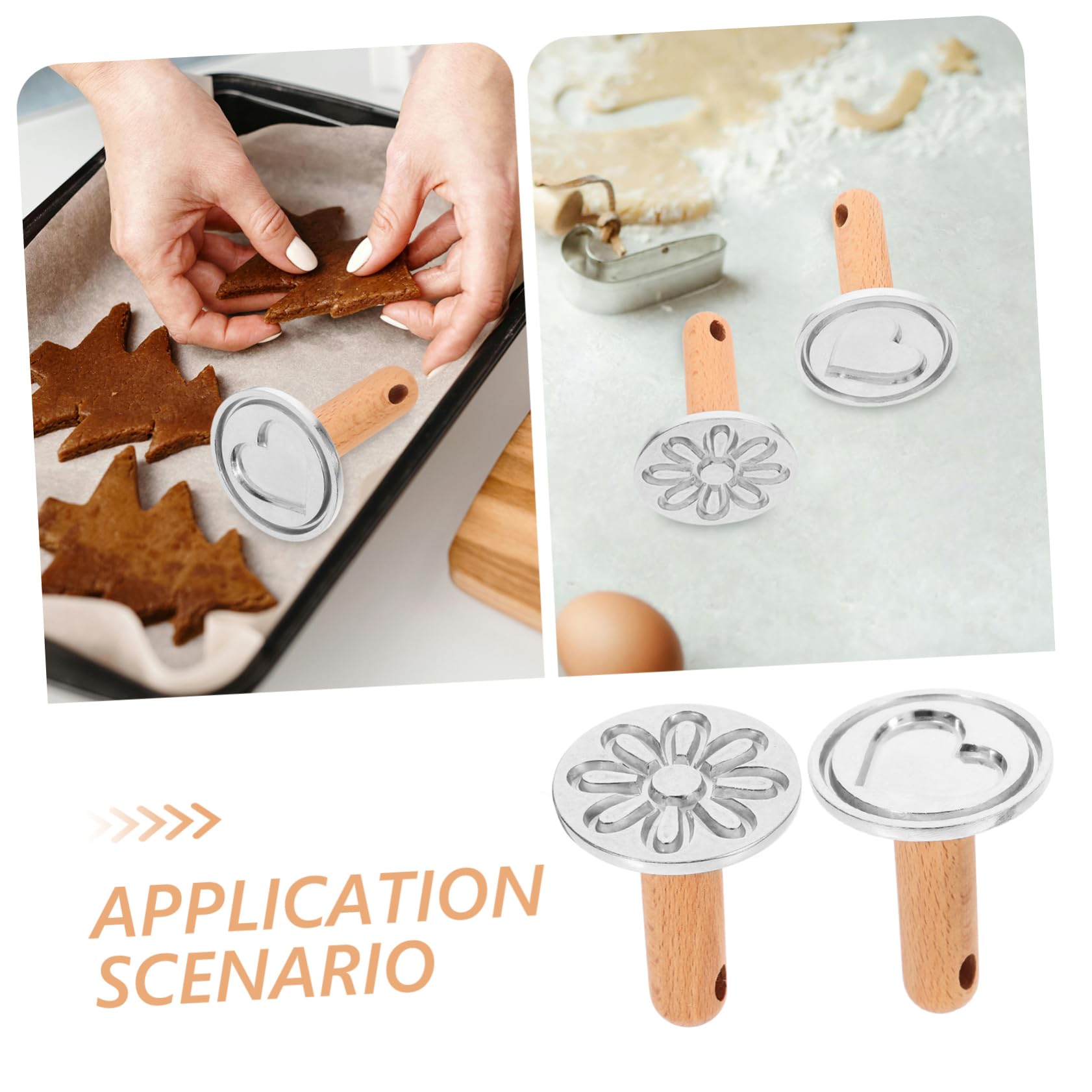 PRETYZOOM 10piezas Molde De Galletas De Madera Para Hornear De Diseño De y De Repostería Para y Celebraciones