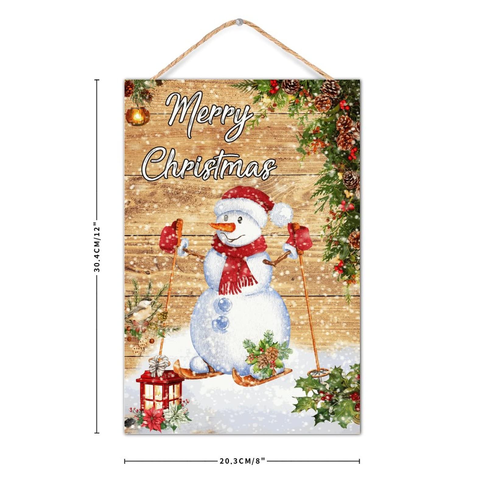 Weihnachtsmann Hofschild Mit Schlitten – Wetterfeste Rasendekoration | 84x33 Cm (ca. 33x13 Zoll), Mit Erdspießen