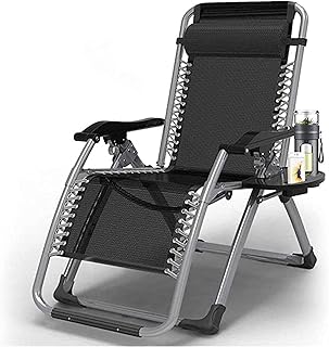 HZH Espreguiçadeira Zero Gravity Portátil Dobrável Reclinável Multinível Acolchoamento para Caça ao Ar Livre Pátio Camping Beach Camping (C)