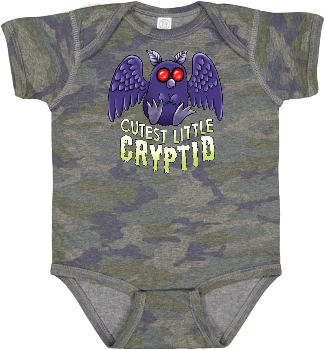 inktastic Cutest Little Cryptid- Mothman Baby Bodysuit