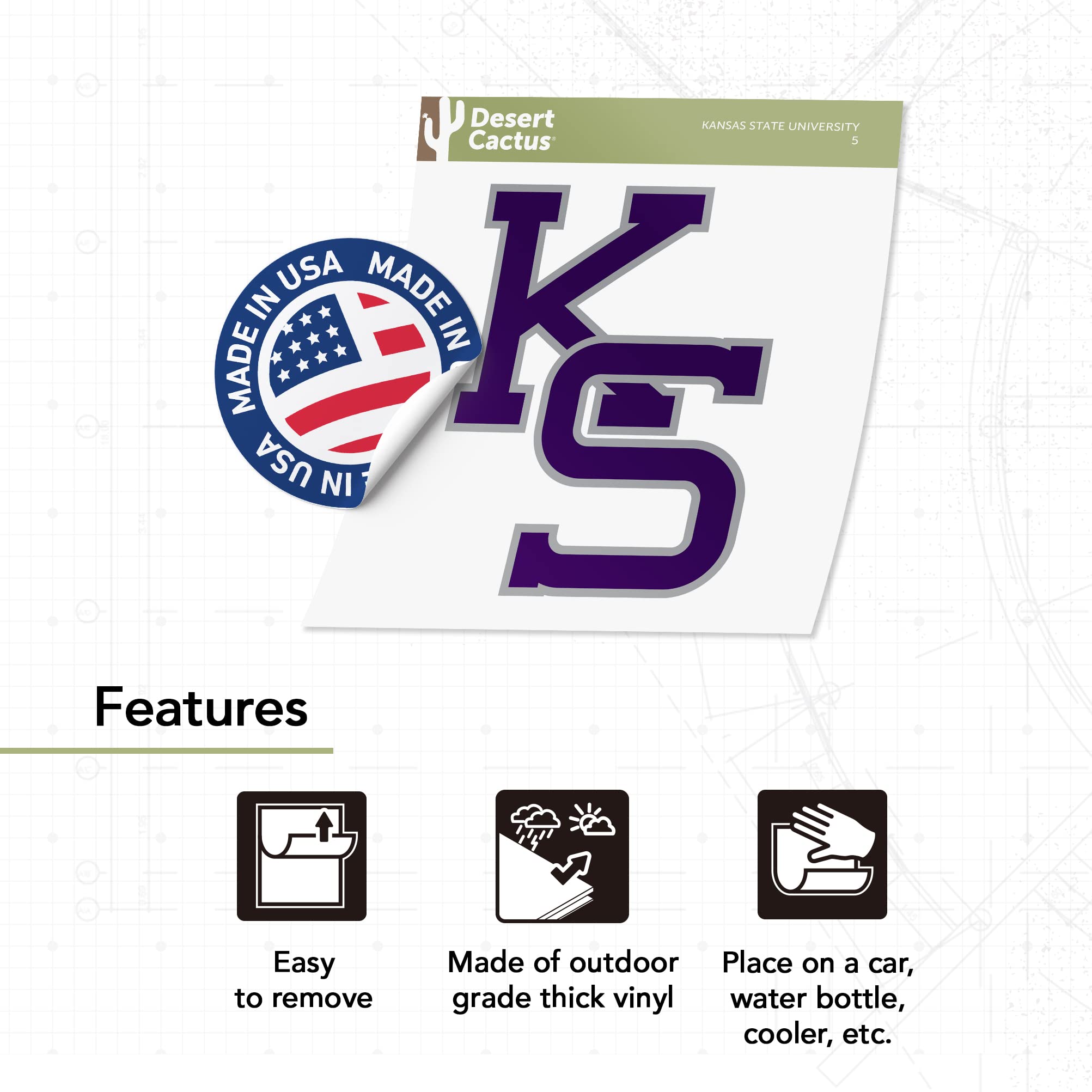 Desert Cactus The University of Kansas Sticker Jayhawks KU Sticker Vinyl Decals Laptop Water Bottle Car Scrapbook Sheet T1 (Type 1-1 Desert Cactus The University of Kansas Sticker Jayhawks KU Sticker Vinyl Decals Laptop Water Bottle Car Scrapbook Sheet T1 (Type 1-1