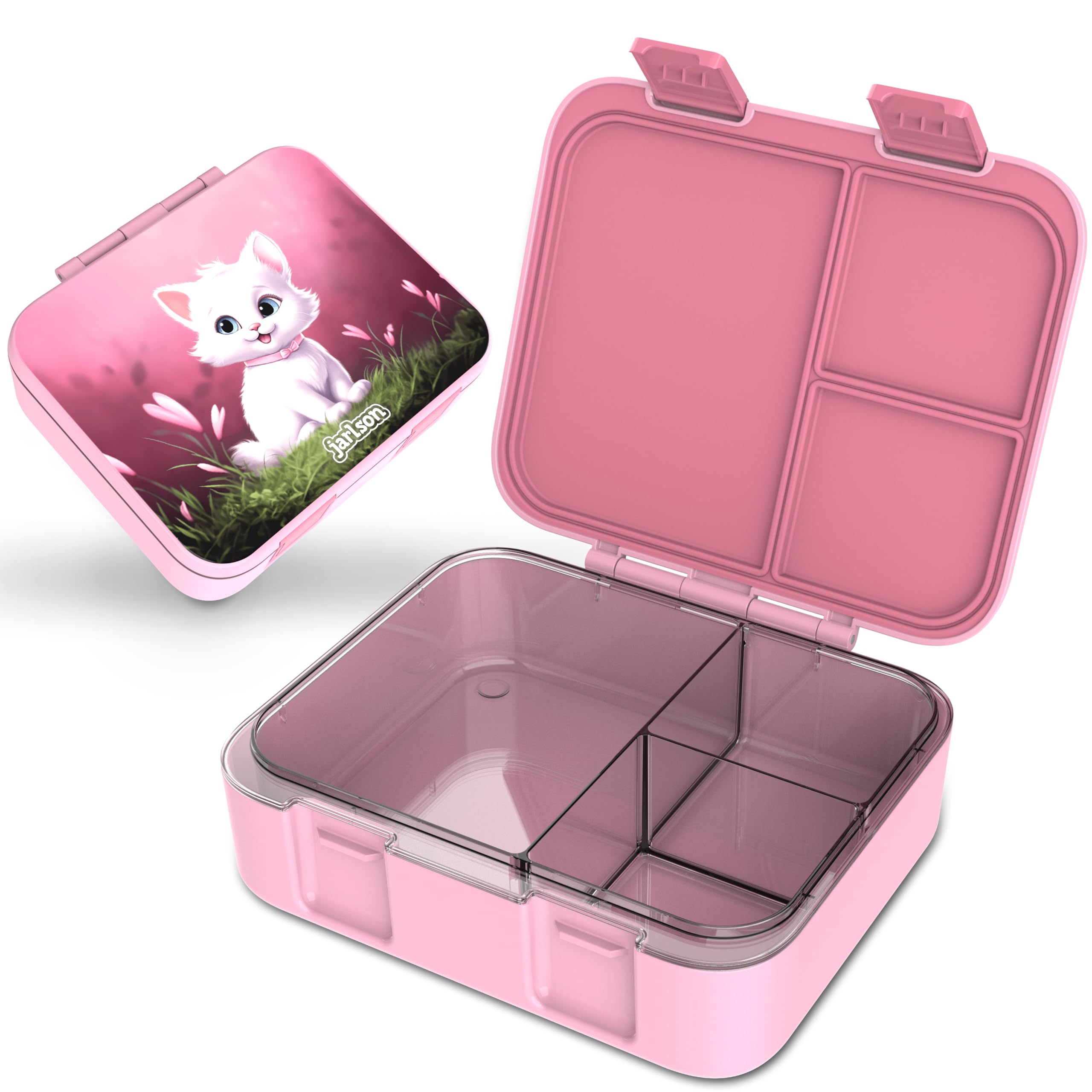 Jarlson® Brotdose Kinder mit Fächern MILI [AUSLAUFSICHER] - Bento Lunchbox für Schule, Kita & Kindergarten - Frühstücksbox mit Trennfächern - Jausenbox für Jungen & Mädchen - Vesperbox