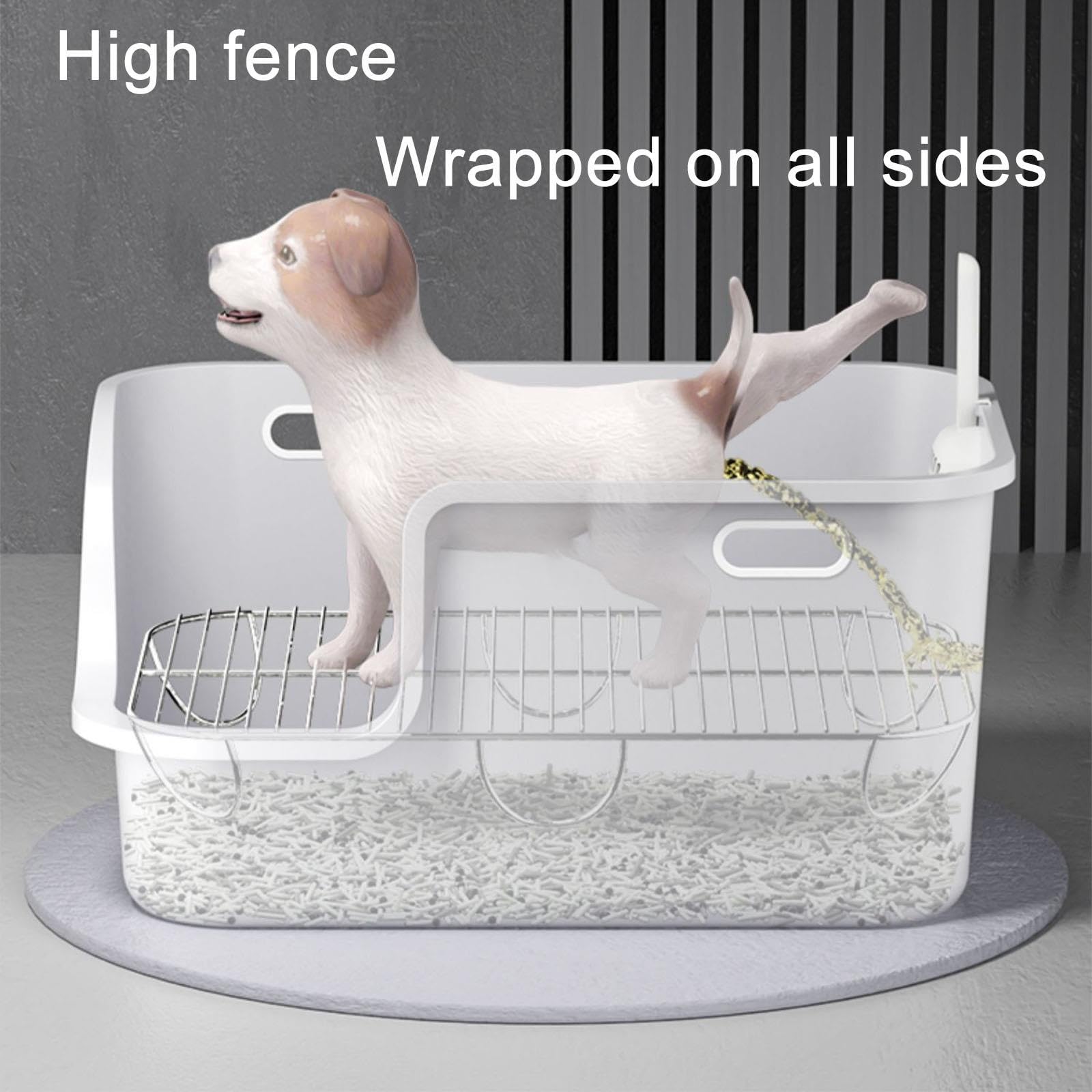 Hundetoilette mit Rampe und Halterung für Kotbeutel