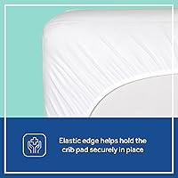 Vista 6 de Sealy Baby Allergy Protect - Protector de colchón antimicrobiano para cuna, funda de cama ajustable para niños y niñas, impermeable, lavable a