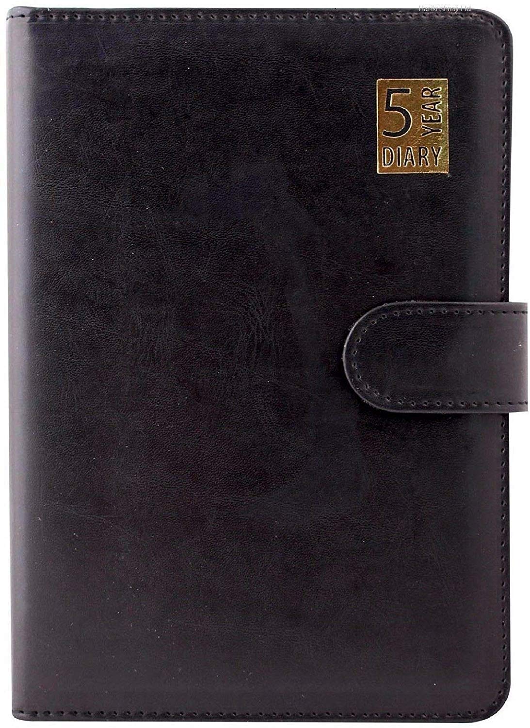 Tallon 2019 5 Year Undated Leather Look A5 Week To View Padded Diary Black