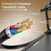 Vista 6 de Cinta de correr plegable con capacidad de 400 lbs para el hogar con inclinación del 15%, cinta de correr de 5.0 HP para hacer ejercicio, 0.6–10 MPH