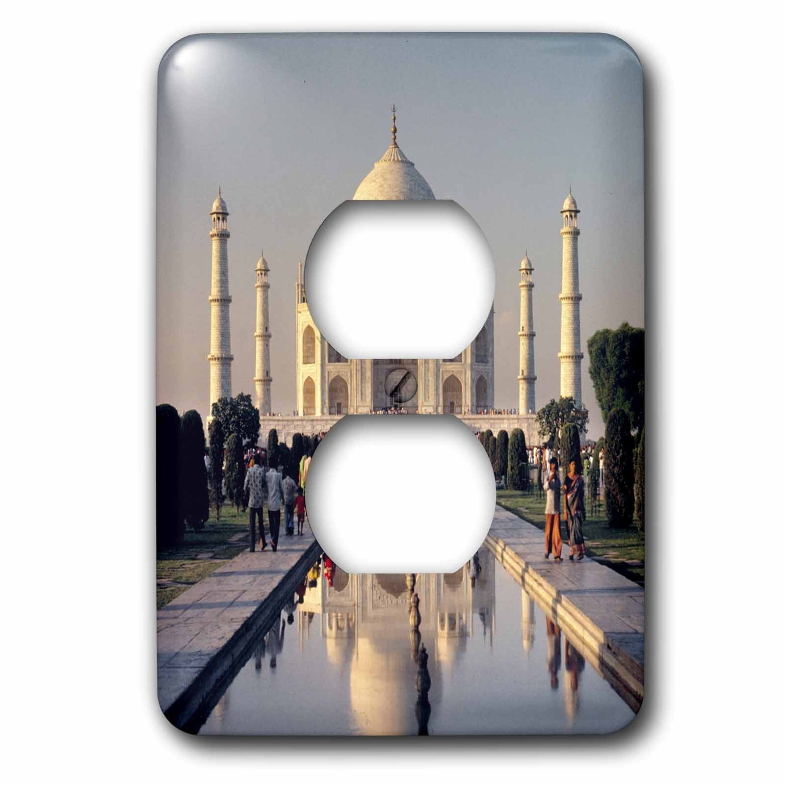 Cache de prise Taj Mahal Agra 3dRose LSP_75432_6 plaque murale Inde