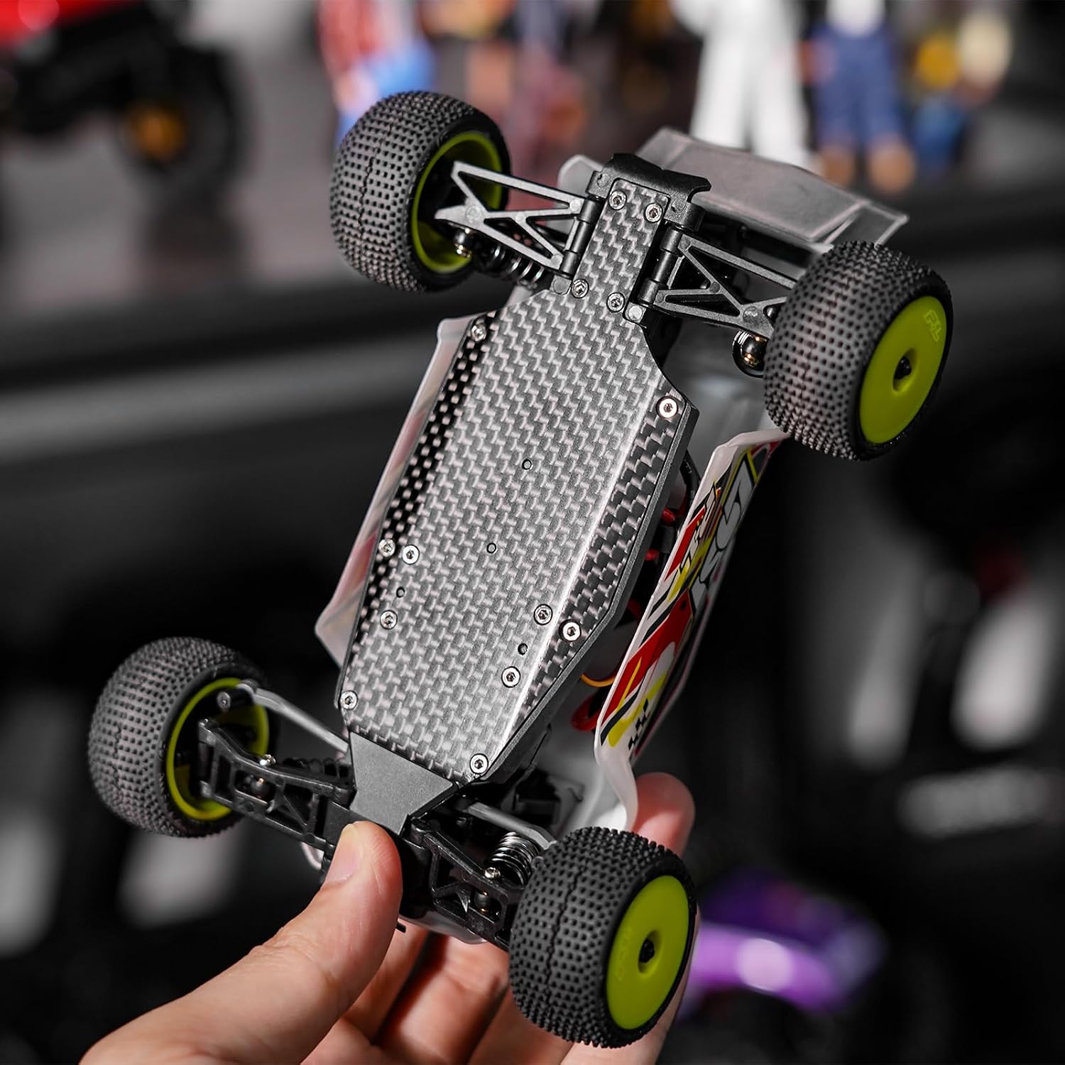 INJORA Carbon Fiber Chassis for 1/28 Losi Micro-T (7g)
