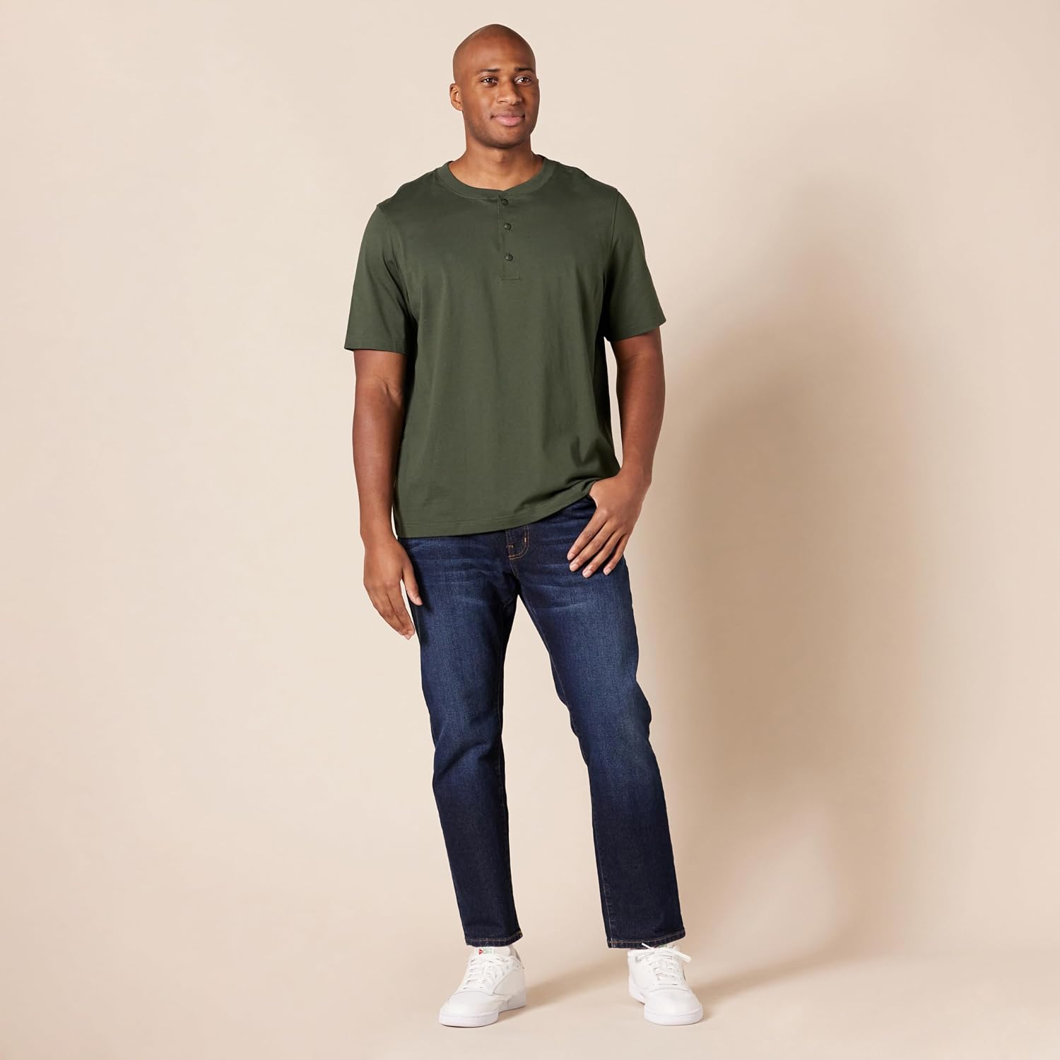 Amazon Essentials Men's Slim-Fit Short-Sleeve Cotton Henley T-Shirt, Pack of 2 - Image 6