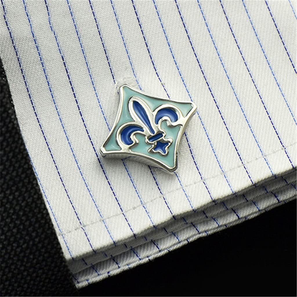 Gemelos para Hombre, Gemelos Azules, Regalo para el Día del Padre, para Parejas, Amigos, Bodas, Aniversarios, cumpleaños.