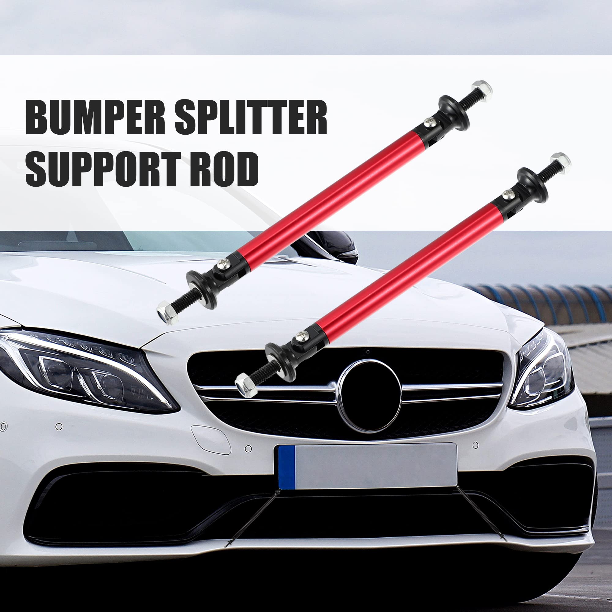 X AUTOHAUX 100mm Splitter Support Rods - Adjustable Bumper Lip Struts For Cars & Trucks (Blue)