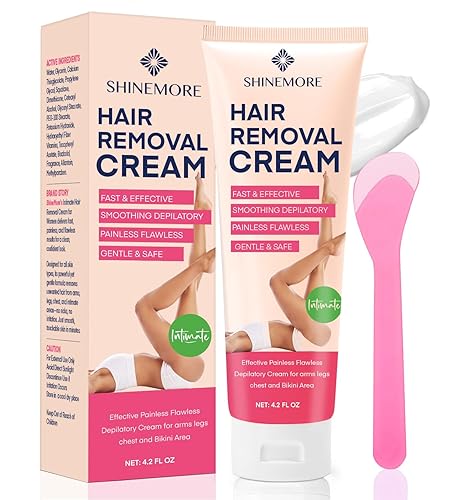 Crema Depilatoria para Mujeres Crema Depilatoria Indolorosa Efectiva para brazos, piernas, pecho y área púbica - Adecuado para todo tipo de piel 4.1