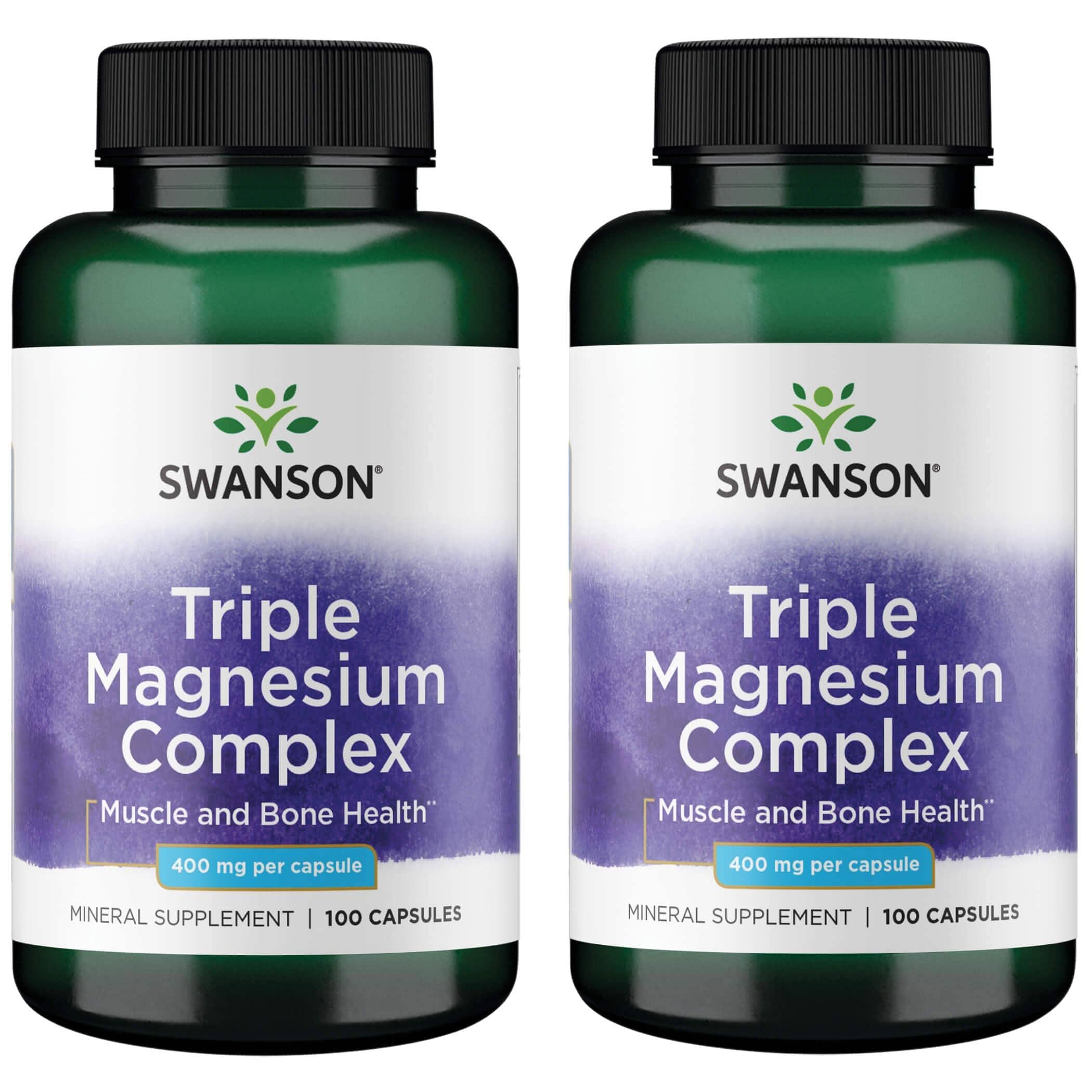 Snapklik.com : Swanson Triple Magnesium Complex - 100 Capsules, 400mg Each