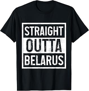 Straight Outta Belarus Vintage Belarusian Pride Heritage T-Shirt