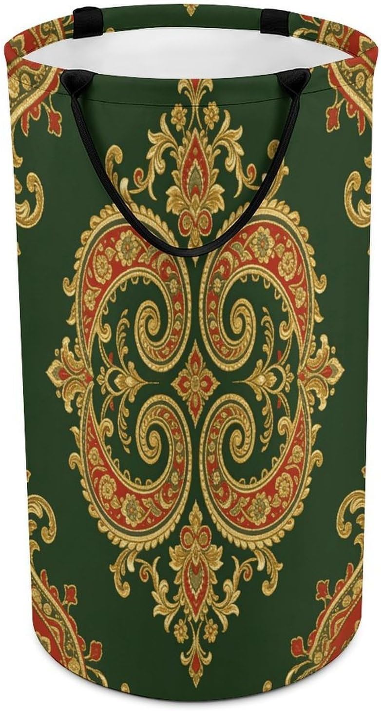 Paisley Quartet Laundry Hamper Portable Lightweight Clothes Hampers Fashion Dirty Laundry Storage Basket Large Capacity Foldable Clothes Baskets for Bathroom Bedroom