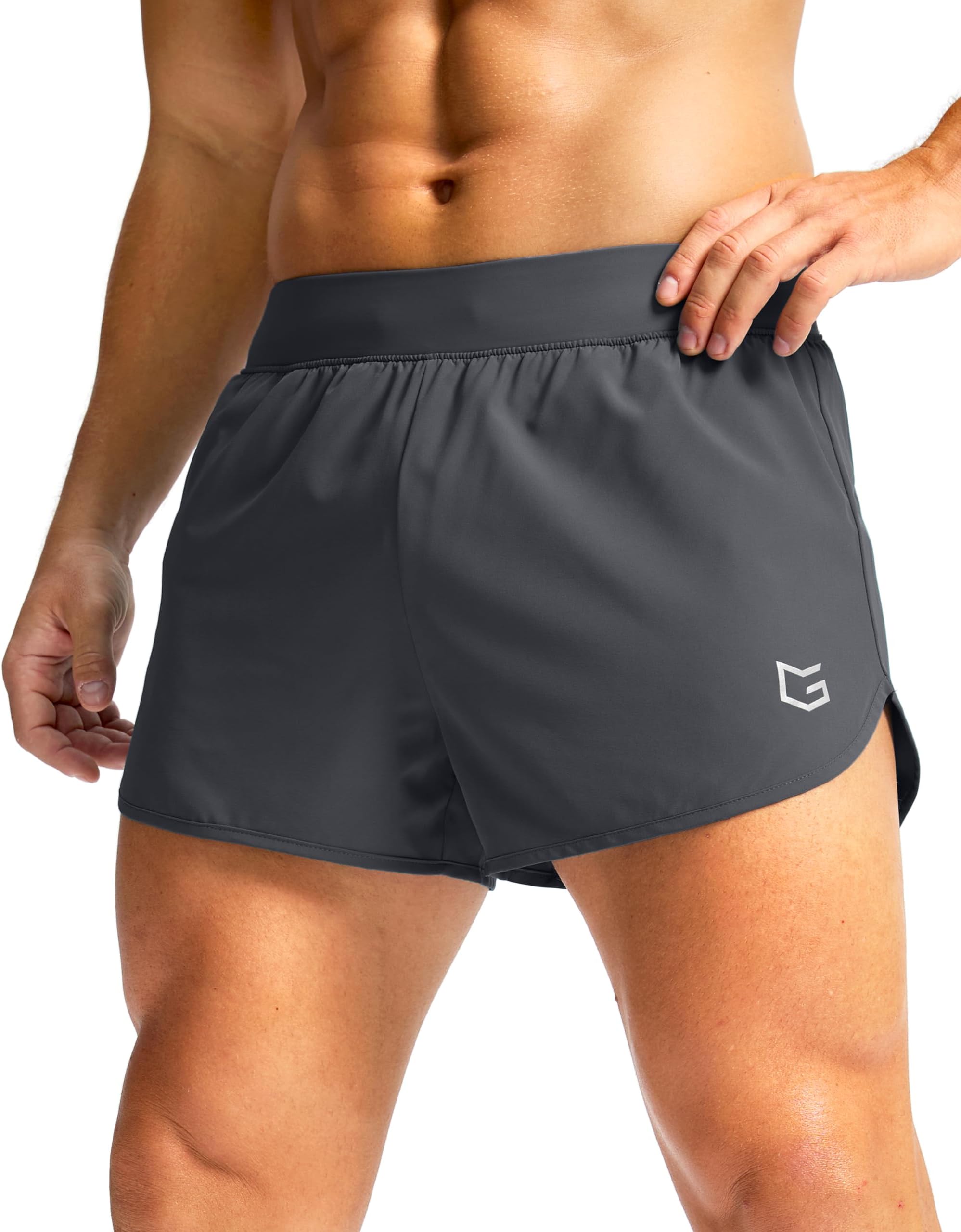 G Gradual Running Shorts for Men 3 Inch Lighweight Quick Dry Workout Gym Athletic Jogging Shorts with Inner Key Pocket