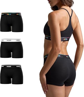Woxer Womens Boxers - Star 3" Boy Shorts Underwear for Women - Boxer Briefs