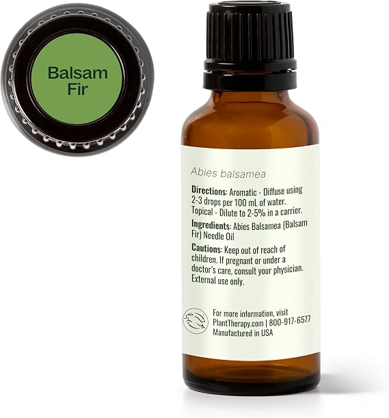 Plant Therapy Balsam Fir Essential Oil 30 mL (1 oz) 100% Pure, Undiluted, Therapeutic Grade