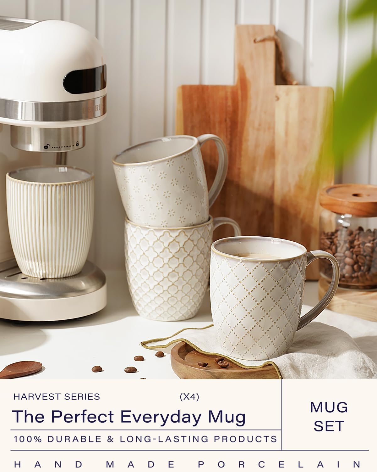 getstar Large Coffee Mugs 18 OZ Set of 4 with Big Handles, Ceramic Coffee Mug Microwave and Dishwasher Safe, Coffee Cups Ceramic - Image 2