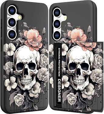 for Samsung Galaxy S24 / S25 Case - Black Bone Skull