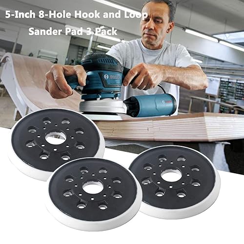 Miniatura 8 de Almohadilla de lijadora de repuesto de 5 pulgadas y 8 agujeros para Bosch ROS20VS, ROS20VSC, ROS20VSK, ROS20, ROS20, ROS10 Random Orbit Sander Pad