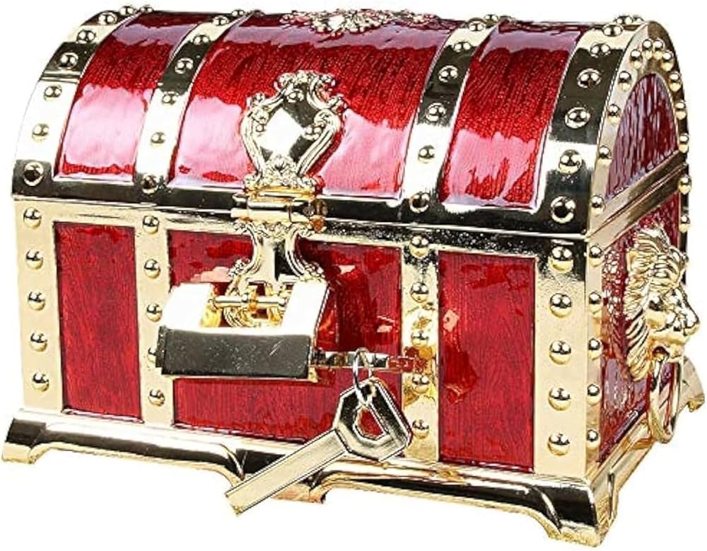 アンティーク風トランク　鍵有り✨ジュエリーボックス付き✨ アンティーク雑貨 イギリスアンティーク 高級品!鍵付き宝石箱