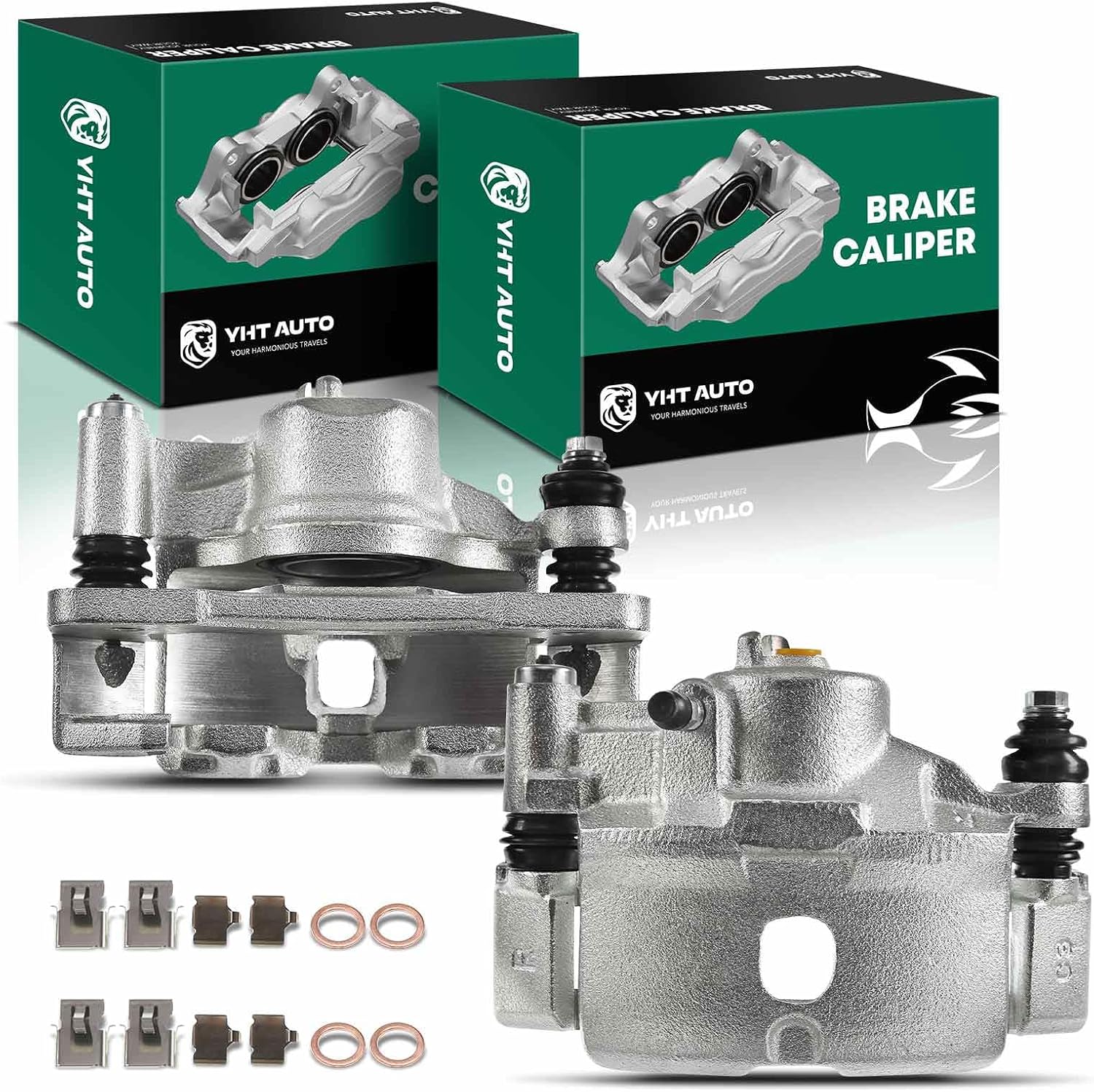 YHTAUTO Set of 2 Front Driver and Passenger Side Brake Caliper Replacement for Honda Civic 1990-2000 Civic del Sol 1993-1997 CRX 1990-1991