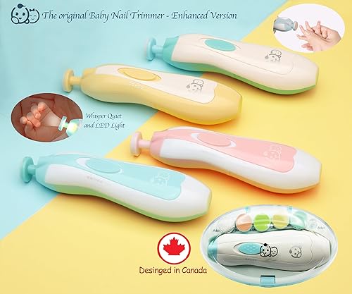 Miniatura 5 de Royal Angels Juego de recortador de uñas eléctrico 21 en 1 (verde) y 2 piezas 4 en 1 limpiador de nariz, uñas y oídos (azul y rosa)