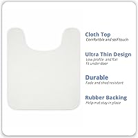 Vista 2 de Toilet Rugs U Shaped Bathroom Rug,Machine Washable Non Slip Quick Dry Super Absorbent Ultra Thin Toilet Mats for Bathroom