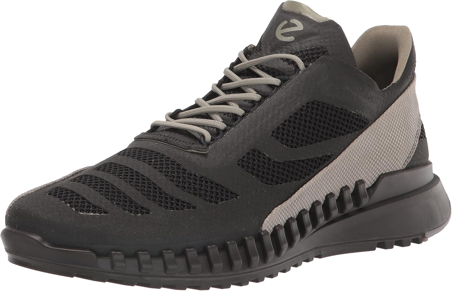 ECCO Men's Zipflex Breathru Sneaker, Black/VETIVER, 13-13.5