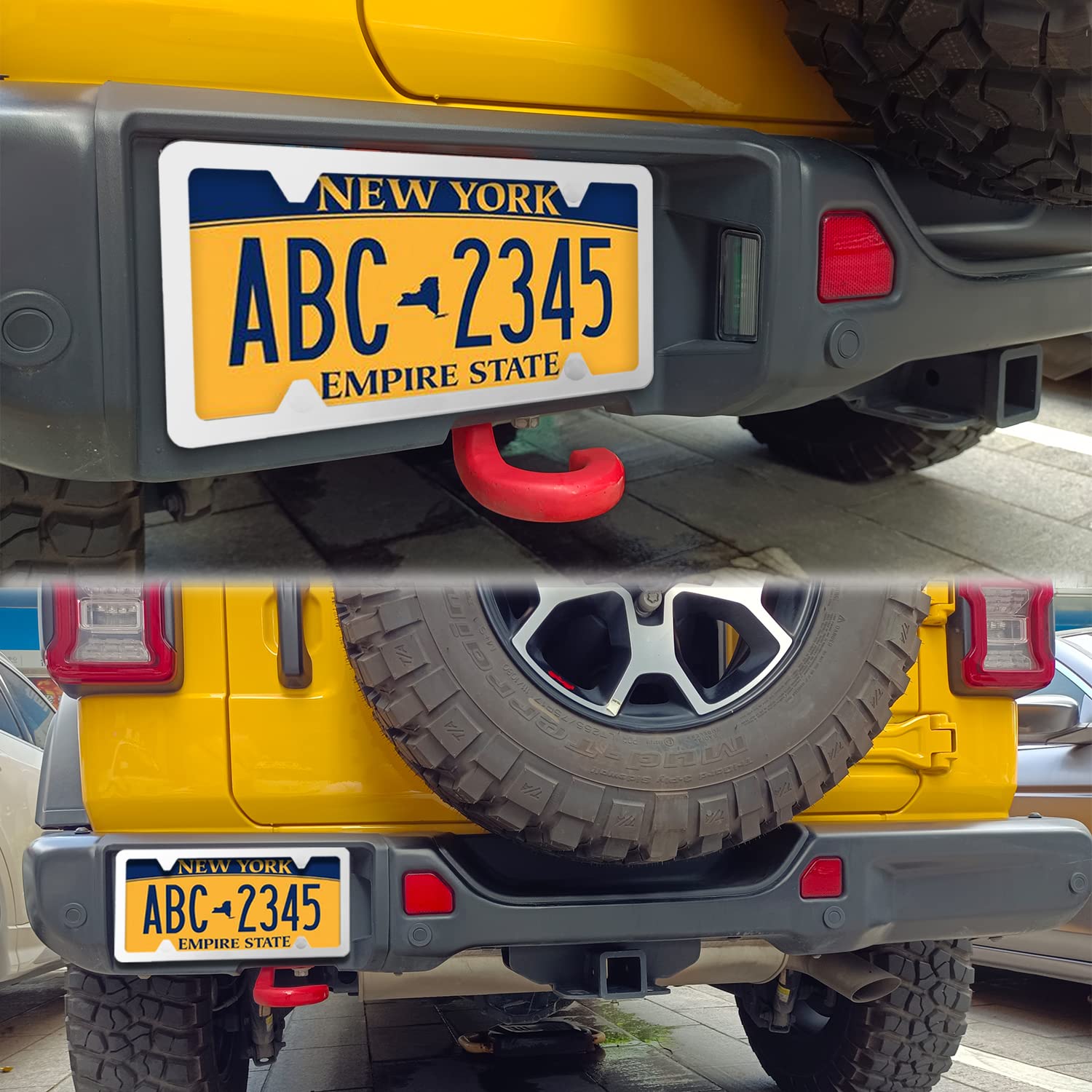 2-Pack Stainless Steel License Plate Frames - Rustproof Universal Cover With Screws & Caps (Silver)