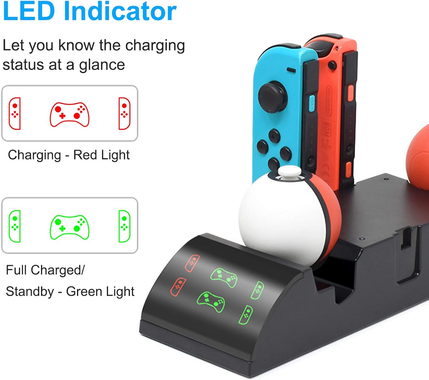 FastSnail Game Storage Tower Compatible with Switch, All in One Charging Dock Station Display Stand Game Holder Game Disk Rack and Controller Organizer Compatible with Switch and Accessories