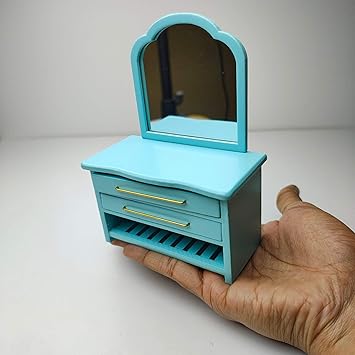 Plastic/Resin Dressing Table, 1:12 Scale, Multicolor, 4.3x2.5x3.2 cm, for 3 Years and Up