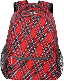 Mochila feminina com estampa de búfalo da Escócia, mochila escolar para negócios, mochila escolar para estudantes com alça de ombro ajustável, mochila casual para viagens e acampamento, para mulheres e homens, Multicor, Large