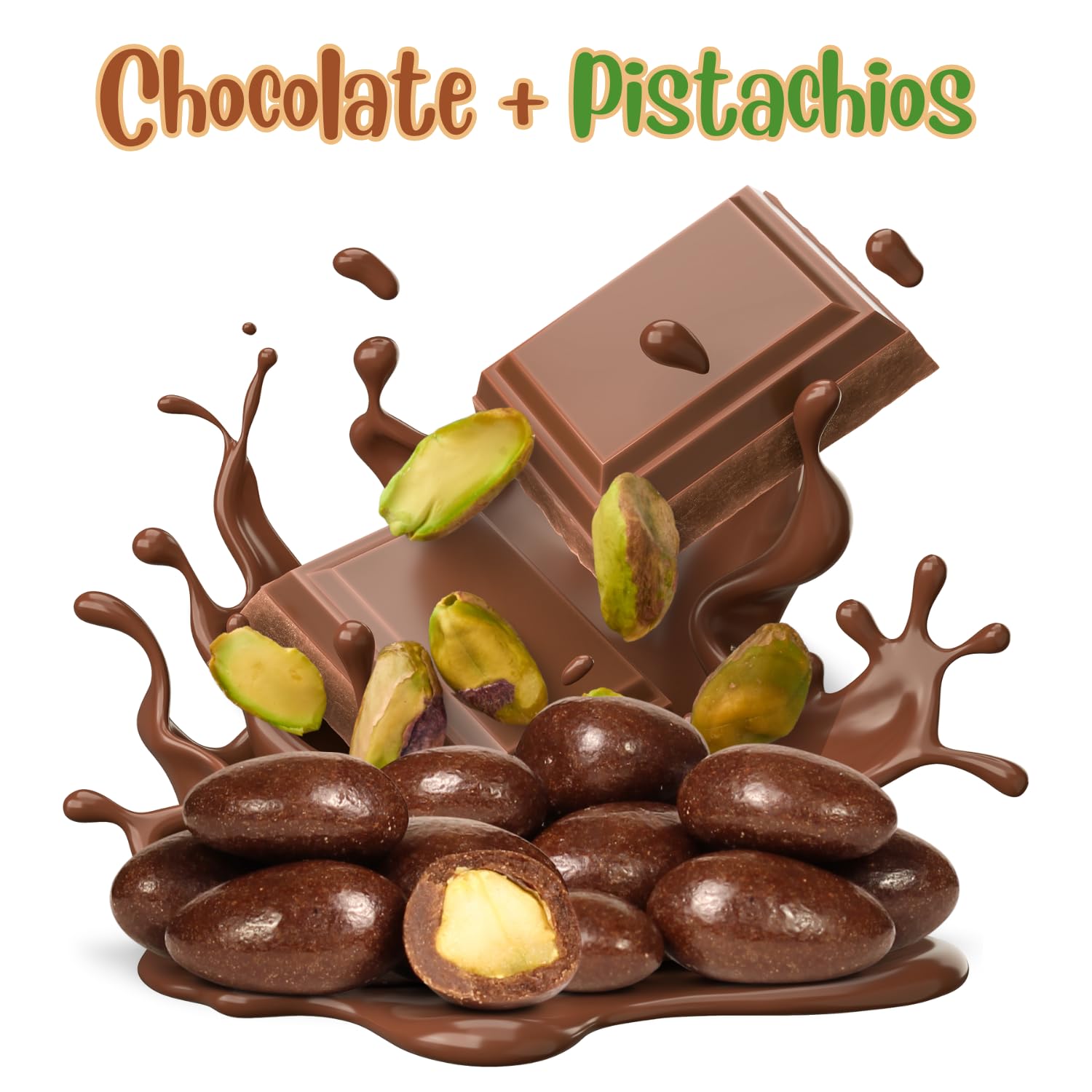Milk Chocolate Covered Pistachios by It's Delish, 48 OZ Jumbo Container | Milk Chocolate Coated Dipped Candy Nuts Bulk Pistachio Chocolates Sweet & Crunchy Nut Snack | Kosher Dairy