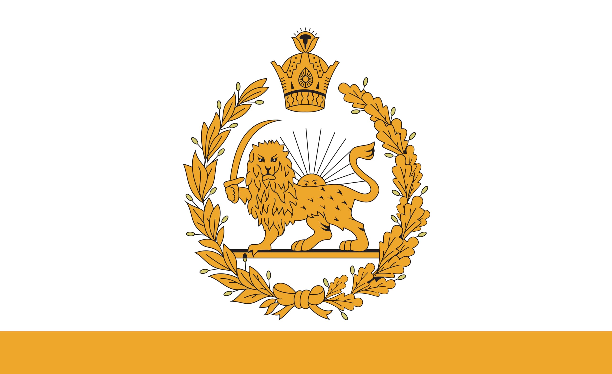 Drapeau de la Perse ancien pour collectionneur d'histoire