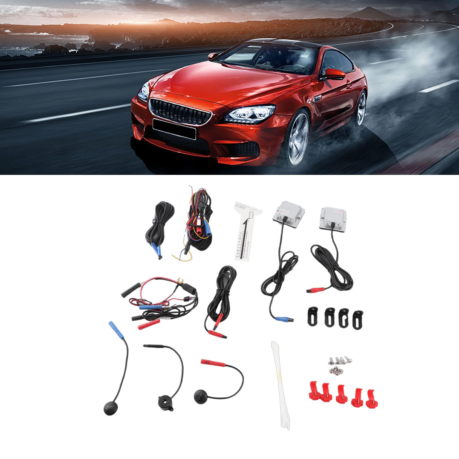 Kit Sensore Angolo Cieco Per Auto 12V Con Luci LED Di Avvertimento, Compatibile Universale Per Specchietti Laterali