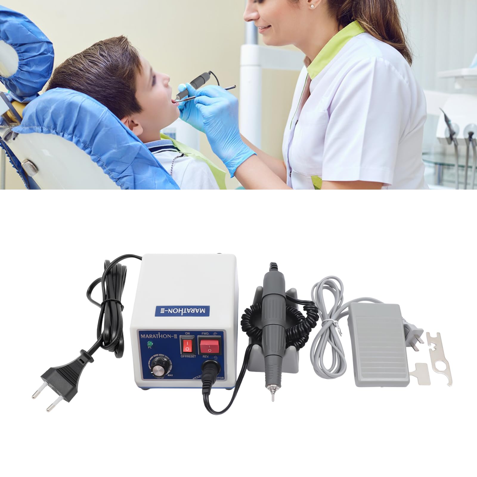 Micromotor de laboratorio 0-35000rpm Maratón Dental Micro Motor para ingeniería dental