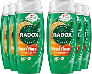 Radox Mineral Therapy Feel Refreshed Shower Gel with Eucalyptus & Citrus Scent- 225ml (Pack of 6)