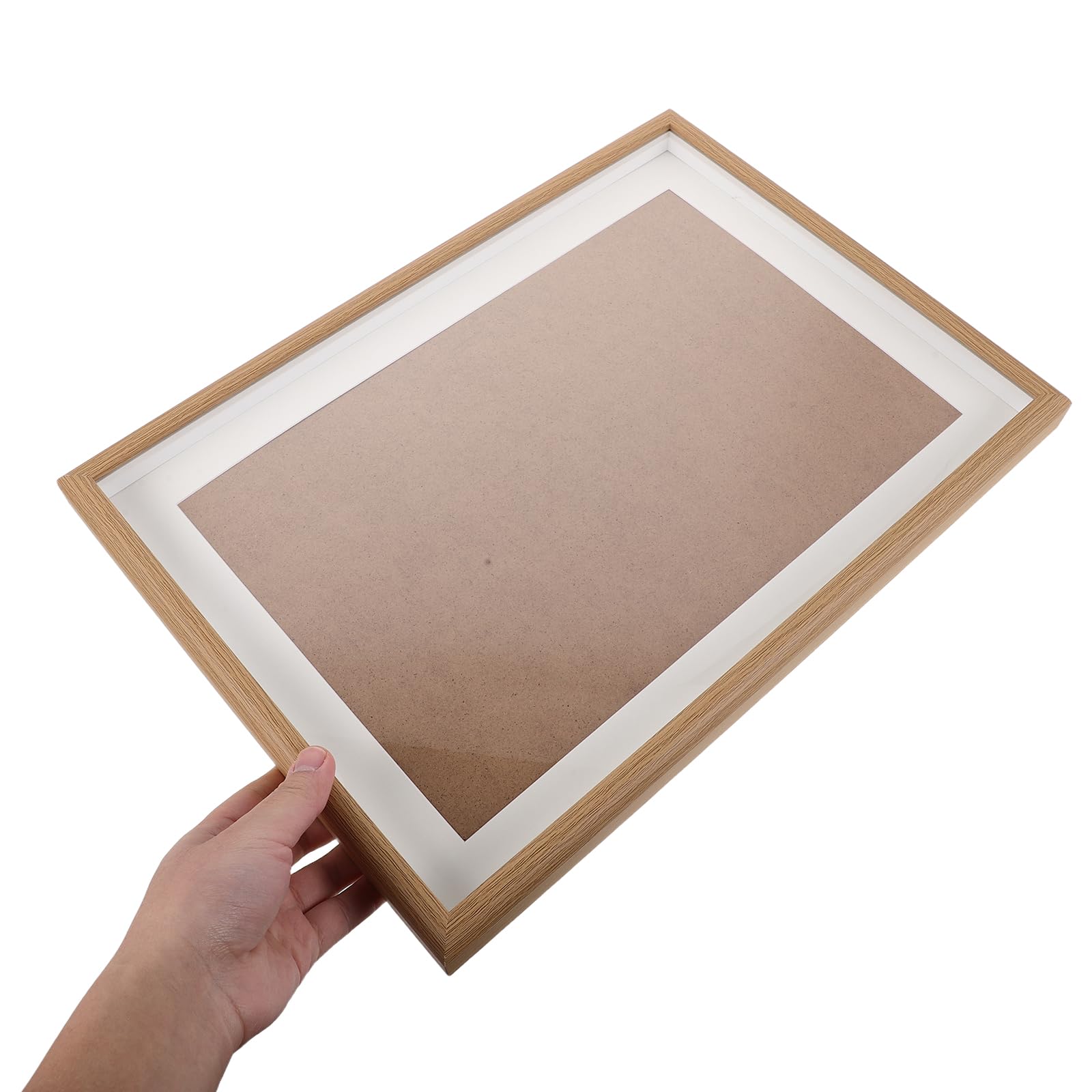 PRETYZOOM Vitrina para Medallas de Madera Natural Tamaño A3 9 Ranuras, Marco de Exhibición para Premios Deportivos y Maratones, Caja Organizadora para Recuerdos y Medallas, para Montaje